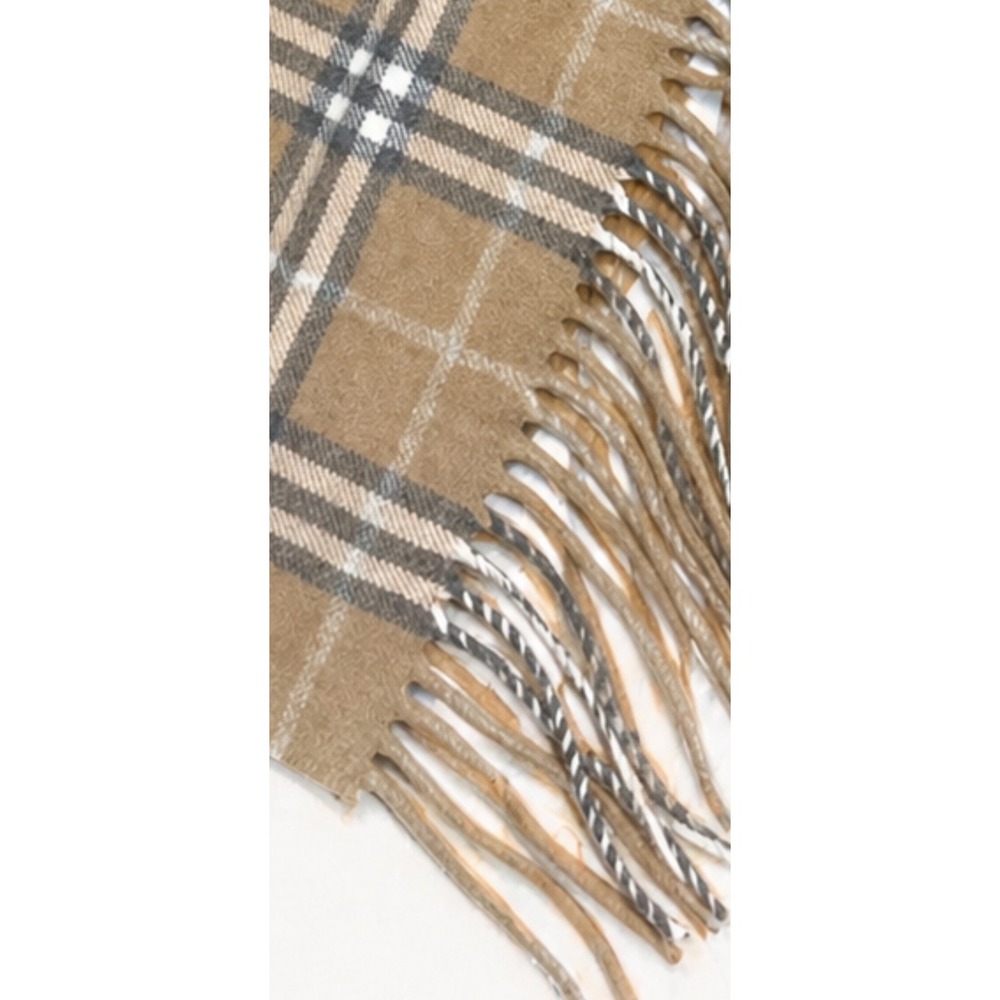 NWT BURBERRY LONDON Nova Check Scarf Plaid Fringe Wool Cashmere 52" Scotland - Picture 3 of 8